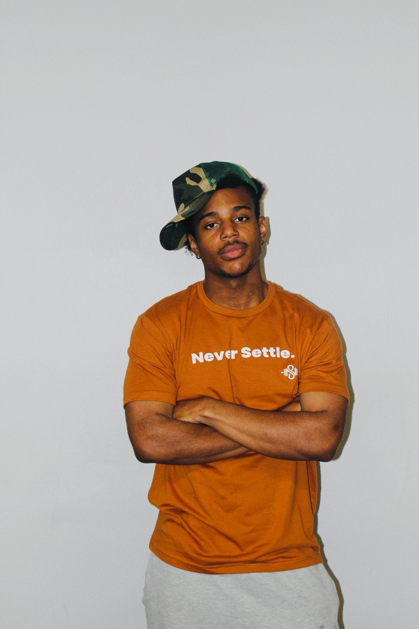 Never Settle Quote Shirt - Texas Orange - Blaise Training Never Settle