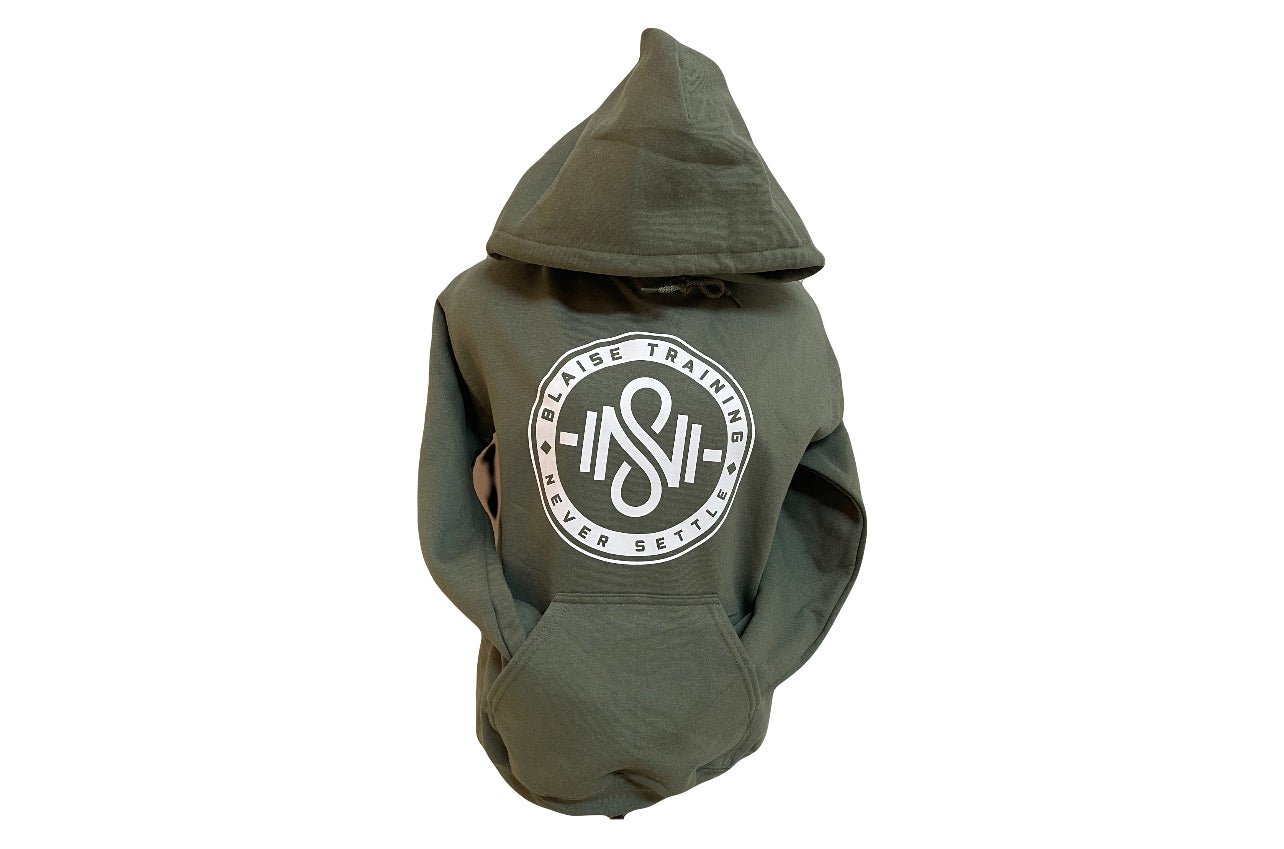 Original Blaise Training Logo Sweatshirt (Military Green) - Blaise Training Never Settle