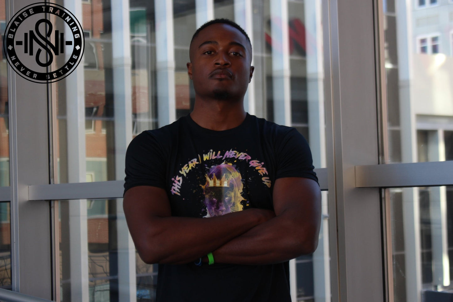 This Year I will Never Give Up-Panther Design - Blaise Training Never Settle