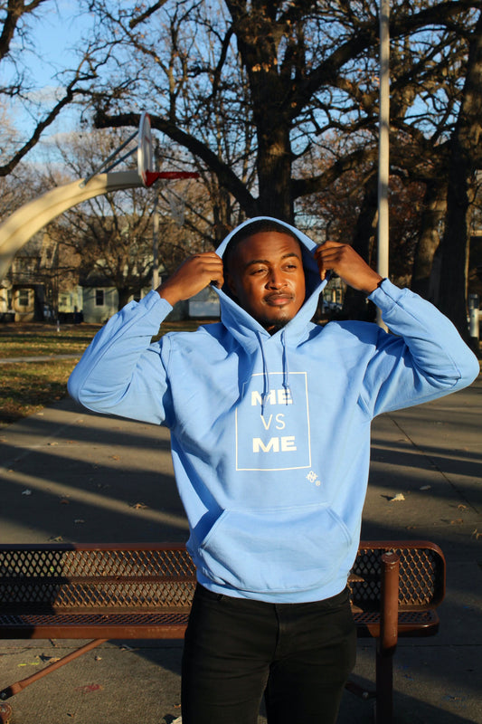 ME VS ME Powder Blue (Never Settle Hoodies)