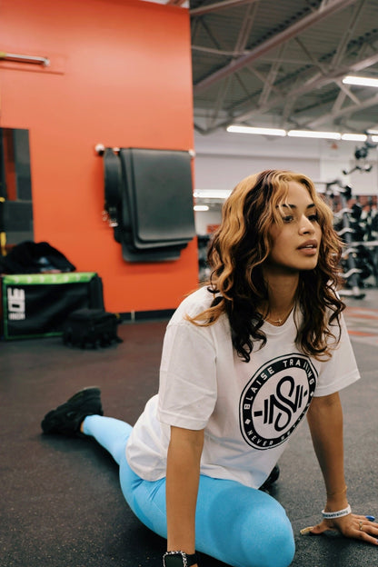 Blaise Training Logo Tee (White) - Blaise Training Never Settle