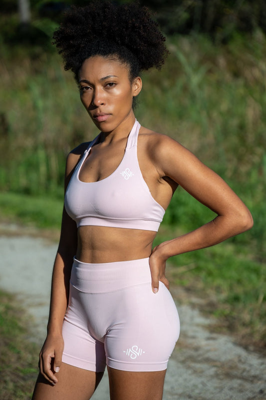 Cherry Blossom Impact Shorts - Blaise Training Never Settle