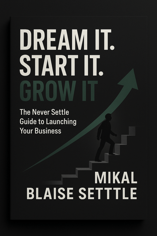 Dream It. Start It. Grow It. The Never Settle Guide to Launching Your Business - Blaise Training Never Settle