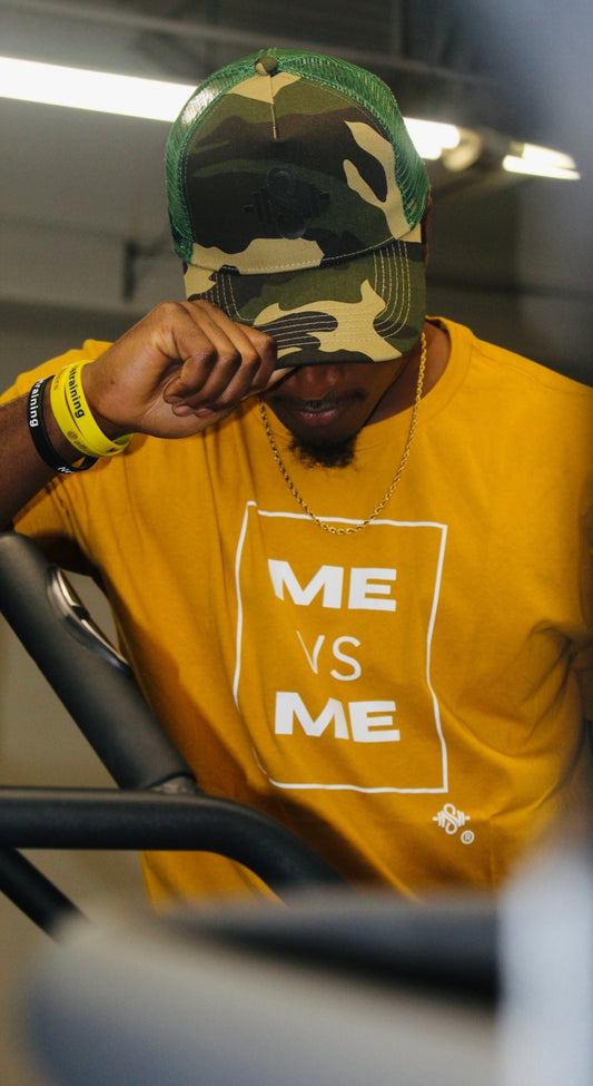 ME VS ME Texas Antique Gold & White (Never Settle shirts) - Blaise Training Never Settle