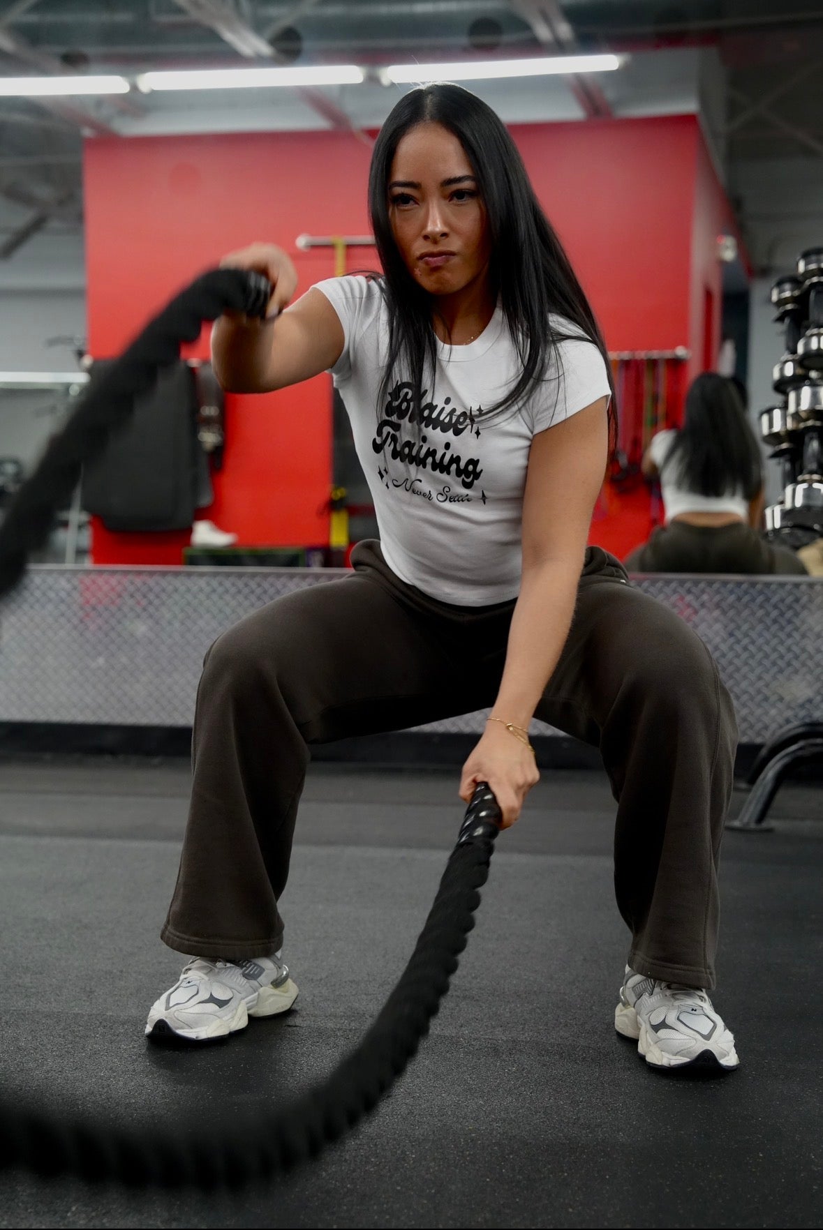 Never Settle Bubble Letter Women's (Baby T's) - Blaise Training Never Settle