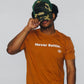 Never Settle Quote Shirt - Texas Orange - Blaise Training Never Settle
