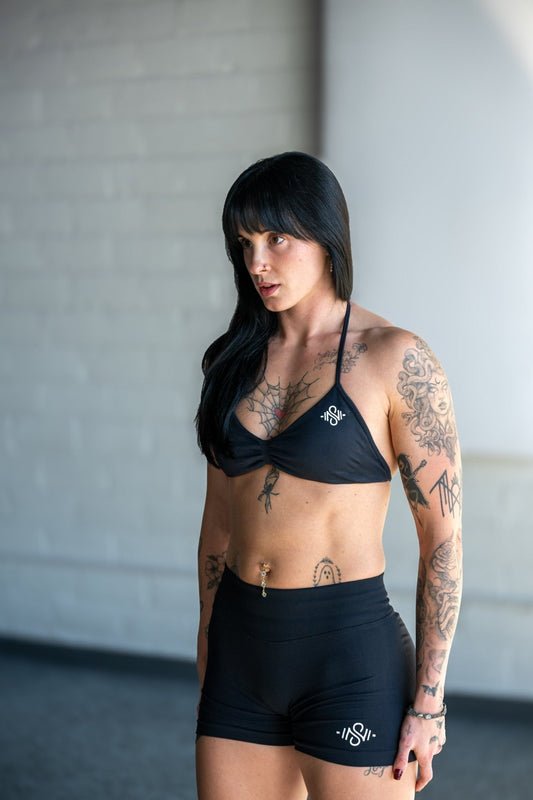 Twilight Black Impact Sports Bra - Blaise Training Never Settle