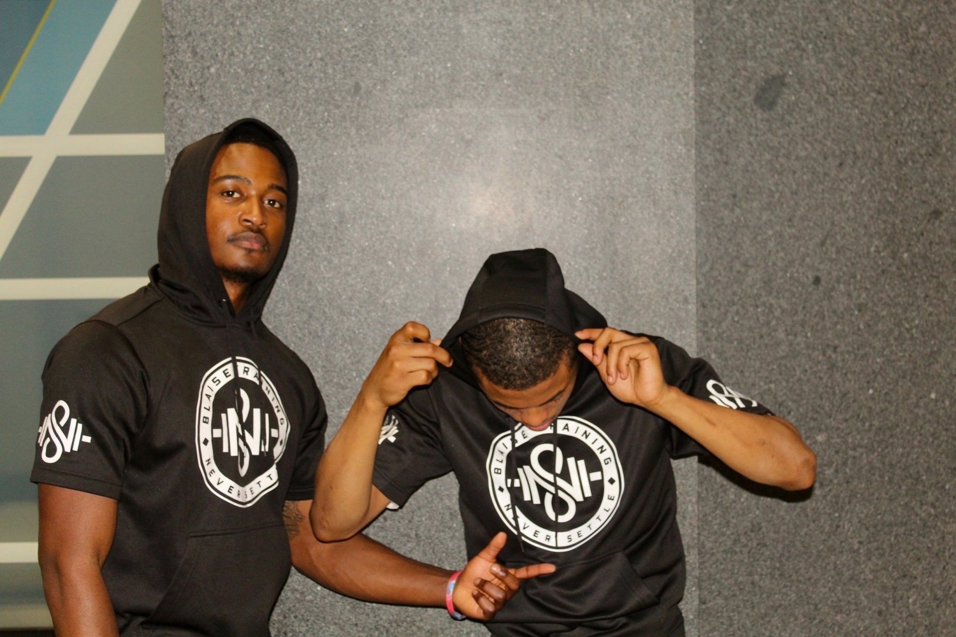 BT Short Sleeve Hoodie - Blaise Training Never Settle