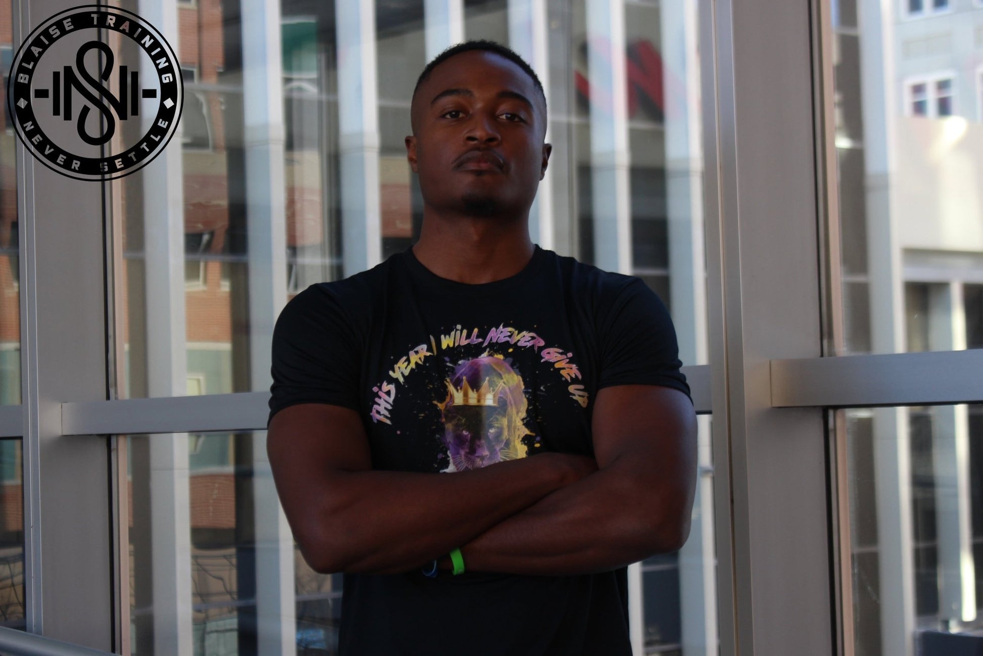 This Year I will Never Give Up-Panther Design - Blaise Training Never Settle